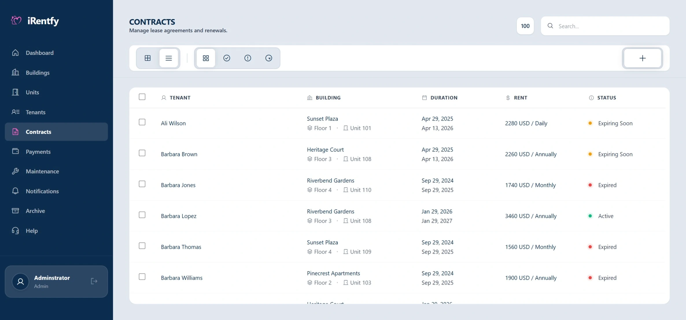 Universal Lease Tracking